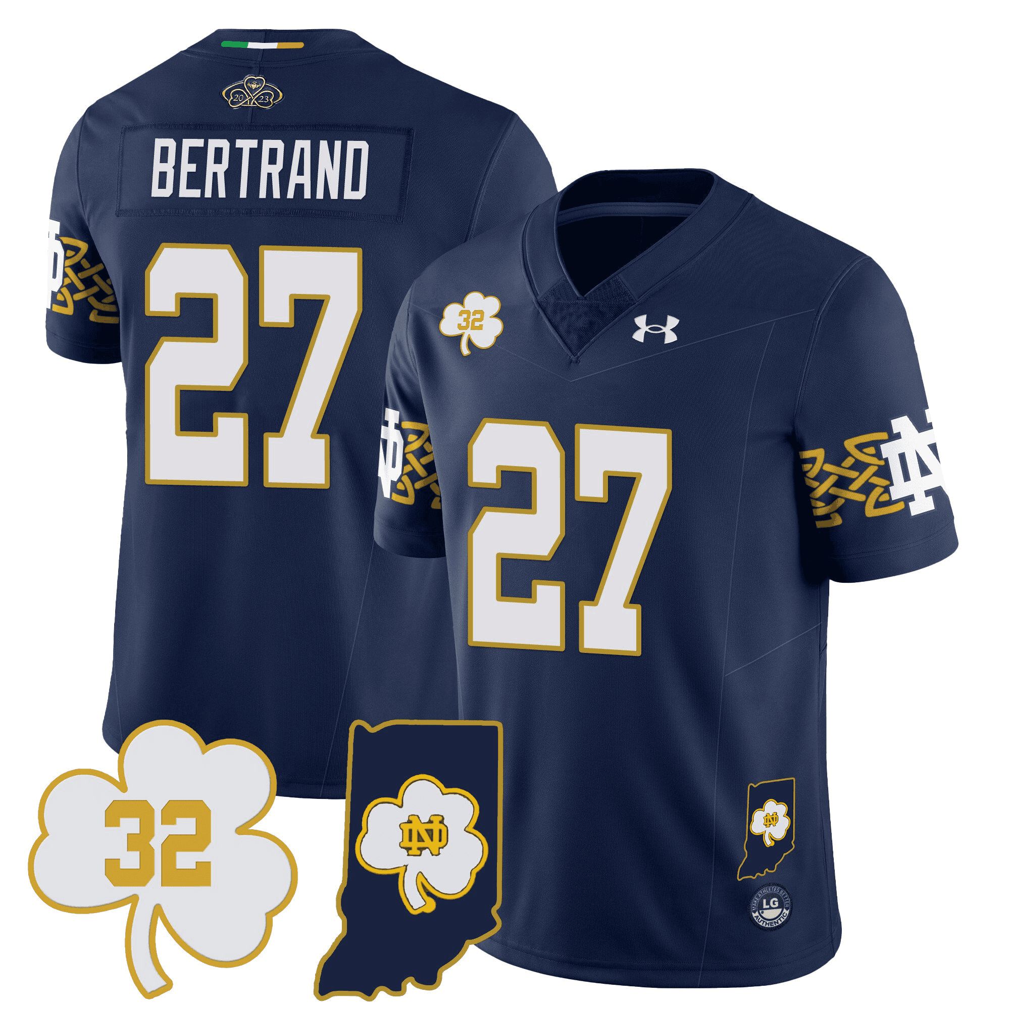 Men Notre Dame Fighting Irish #27 Bertrand Drak Blue 2024 Vapor Limited NCAA Jersey style 1->indianapolis colts->NFL Jersey